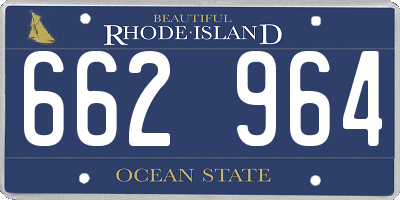 RI license plate 662964