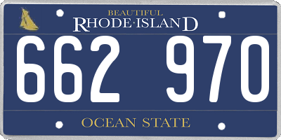 RI license plate 662970