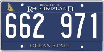RI license plate 662971