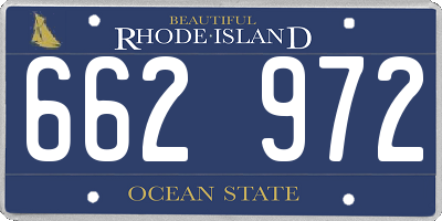 RI license plate 662972