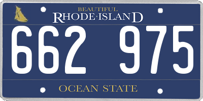 RI license plate 662975