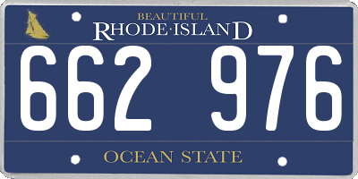 RI license plate 662976