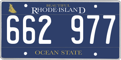 RI license plate 662977