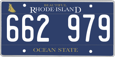 RI license plate 662979