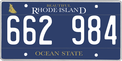 RI license plate 662984