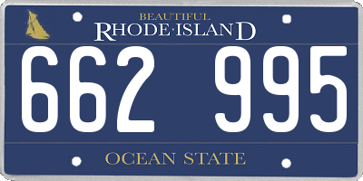 RI license plate 662995