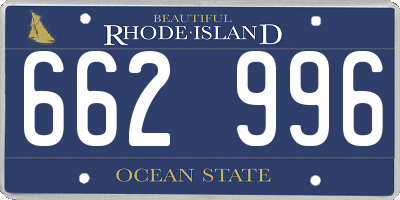 RI license plate 662996