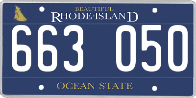 RI license plate 663050