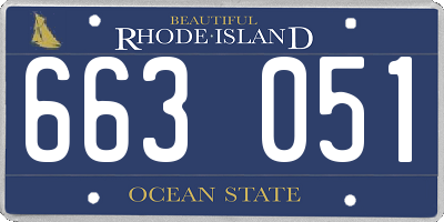 RI license plate 663051