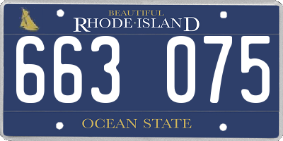 RI license plate 663075