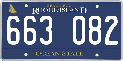 RI license plate 663082