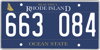 RI license plate 663084