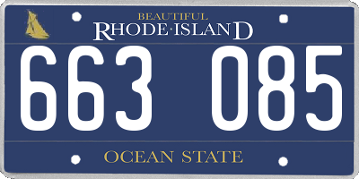 RI license plate 663085