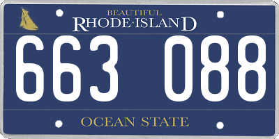 RI license plate 663088