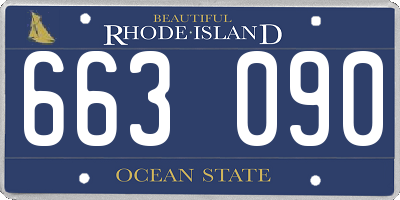 RI license plate 663090