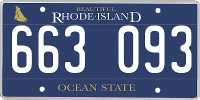 RI license plate 663093