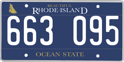 RI license plate 663095