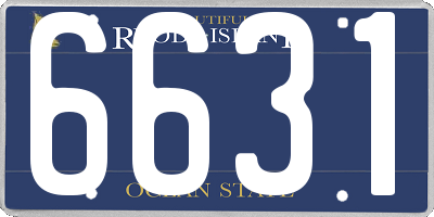 RI license plate 6631