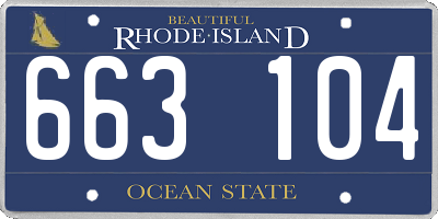 RI license plate 663104