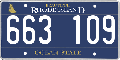 RI license plate 663109