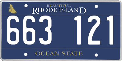 RI license plate 663121