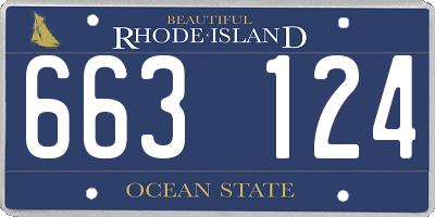 RI license plate 663124