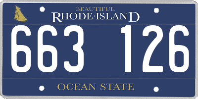 RI license plate 663126
