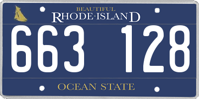 RI license plate 663128