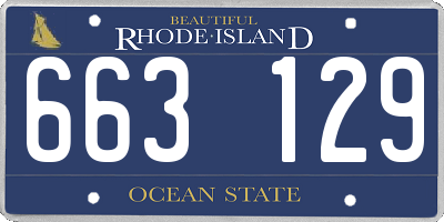 RI license plate 663129