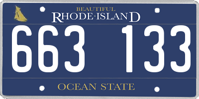 RI license plate 663133