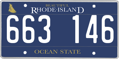 RI license plate 663146