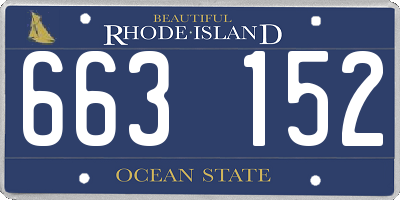 RI license plate 663152