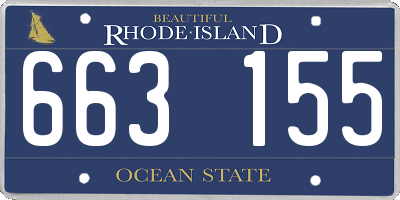 RI license plate 663155