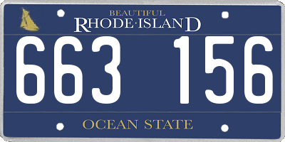 RI license plate 663156