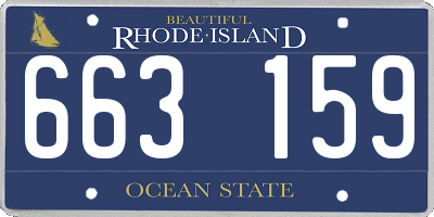 RI license plate 663159