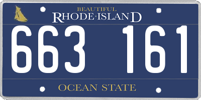 RI license plate 663161