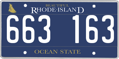 RI license plate 663163