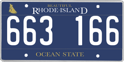 RI license plate 663166