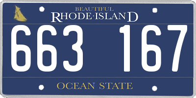 RI license plate 663167