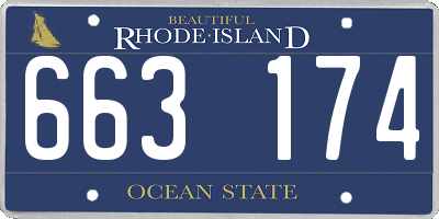 RI license plate 663174