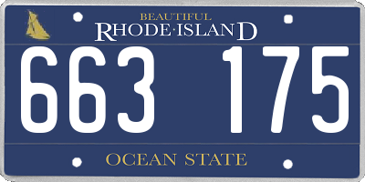 RI license plate 663175