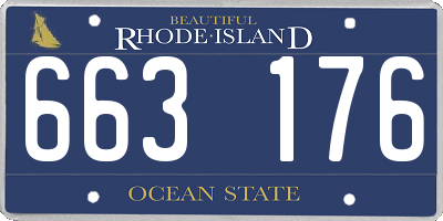 RI license plate 663176