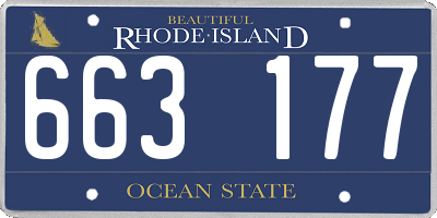 RI license plate 663177