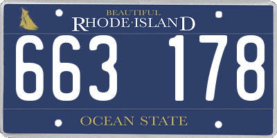 RI license plate 663178