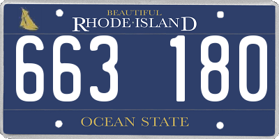 RI license plate 663180