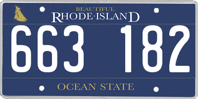 RI license plate 663182