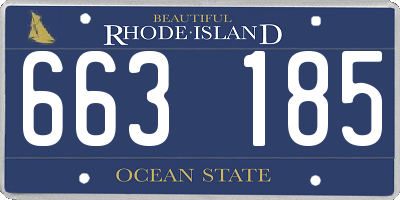 RI license plate 663185