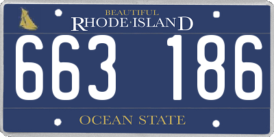 RI license plate 663186