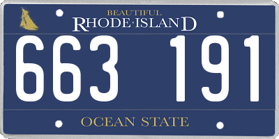 RI license plate 663191