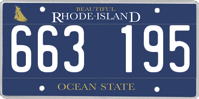 RI license plate 663195